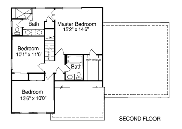 Country Farmhouse Level Two of Plan 92695