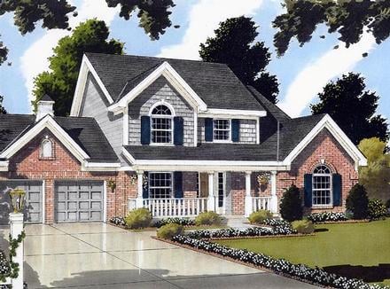 Bungalow Country Elevation of Plan 92697