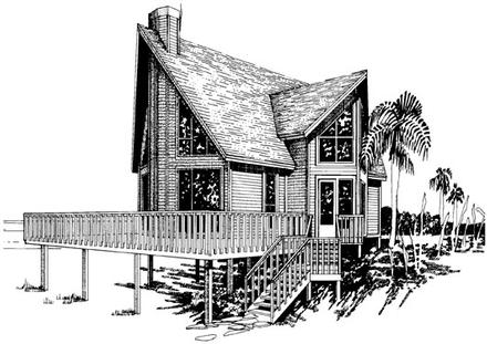 Contemporary Elevation of Plan 92804