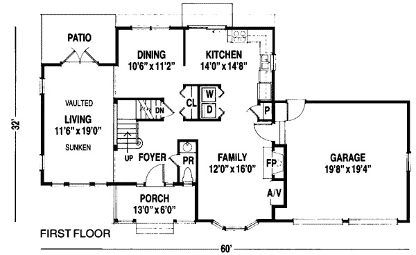 Country Farmhouse Level One of Plan 92808