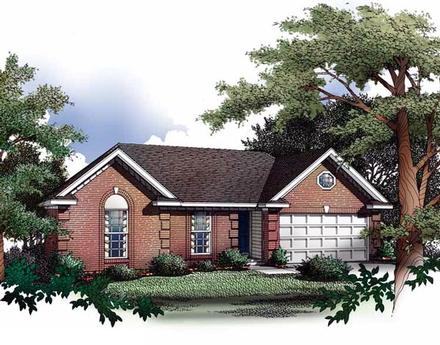 One-Story Ranch Elevation of Plan 93020