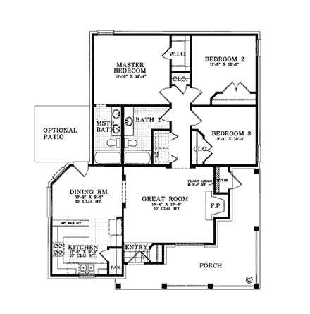 House Plan 93023 First Level Plan