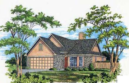 Ranch Victorian Elevation of Plan 93024