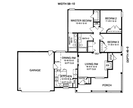 House Plan 93025 First Level Plan