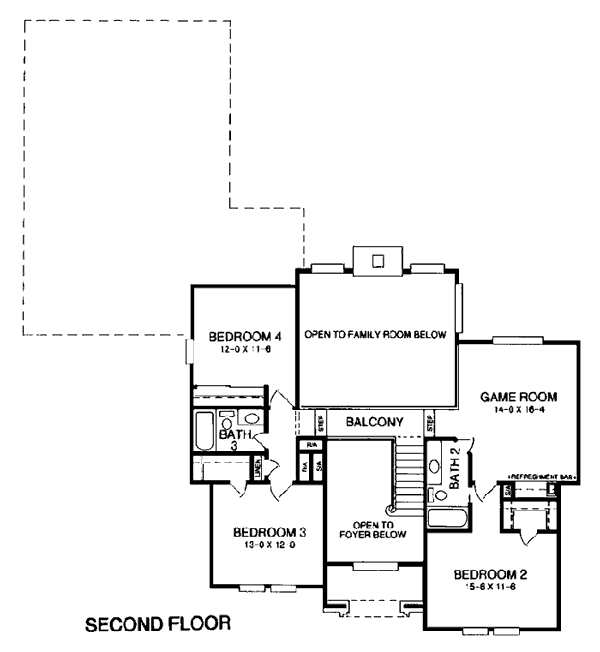Colonial Southern Level Two of Plan 93055