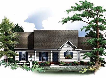 Cabin Cape Cod Elevation of Plan 93073