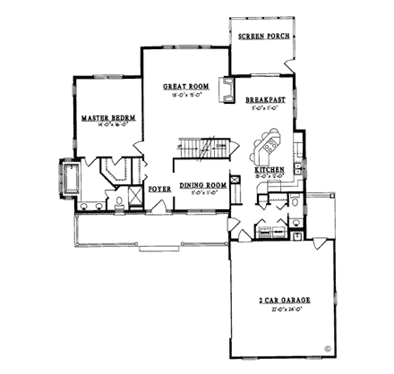 House Plan 93106 First Level Plan