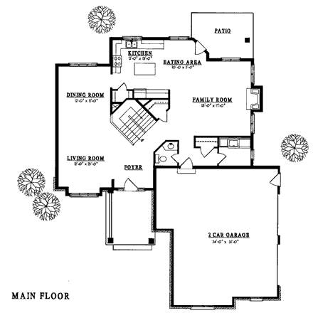 House Plan 93110 First Level Plan