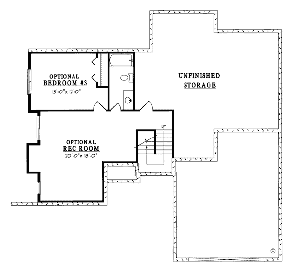 One-Story Ranch Level One of Plan 93126