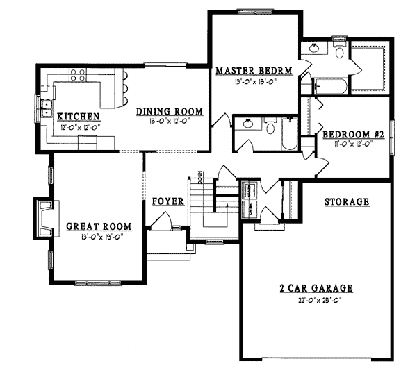 One-Story Ranch Level Two of Plan 93126