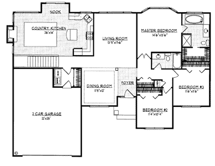 House Plan 93132 First Level Plan