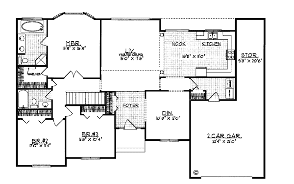 Ranch Level One of Plan 93133