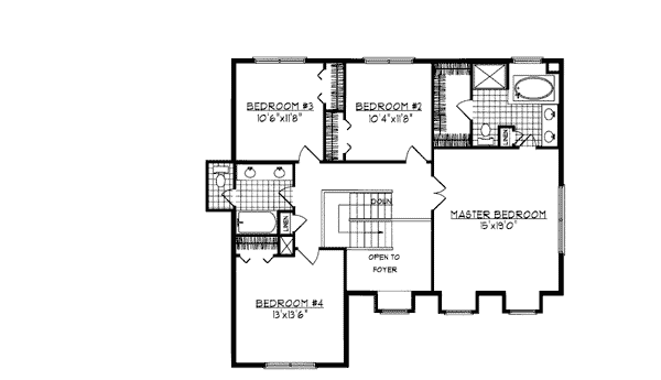 Bungalow Cape Cod Country Level Two of Plan 93137