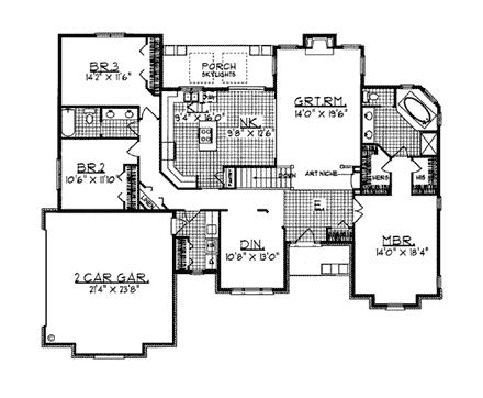 House Plan 93145 First Level Plan