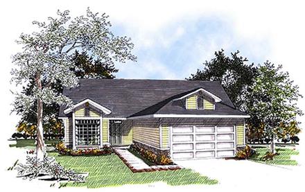 One-Story Ranch Elevation of Plan 93150