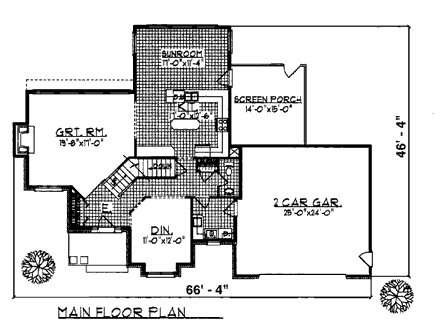 House Plan 93159 First Level Plan