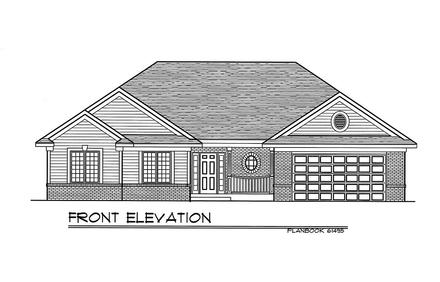 European One-Story Ranch Elevation of Plan 93161