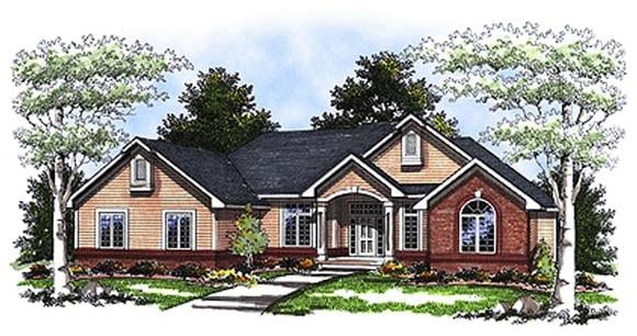 House Plan 93170 Elevation