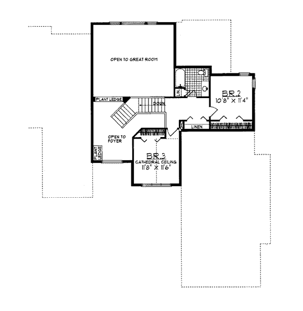 Bungalow European Level Two of Plan 93173