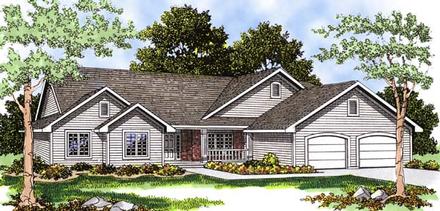 One-Story Ranch Elevation of Plan 93193