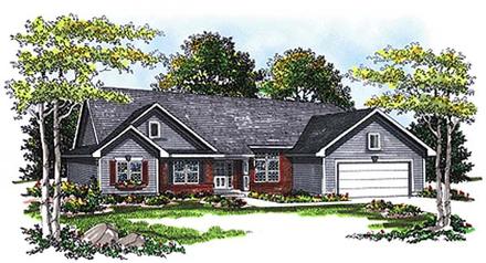 One-Story Ranch Elevation of Plan 93194