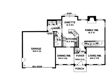 House Plan 93306 First Level Plan