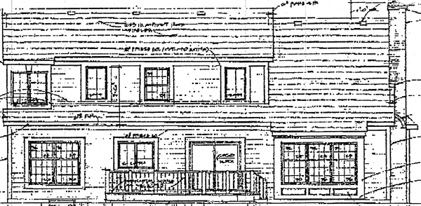 Country Rear Elevation of Plan 93310