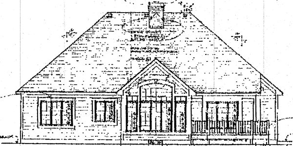 European Rear Elevation of Plan 93311