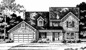 Bungalow Country Elevation of Plan 93315