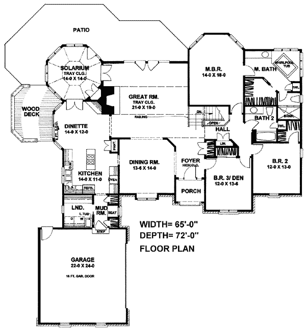 European One-Story Level One of Plan 93351