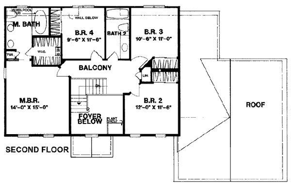 Colonial Southern Level Two of Plan 93354