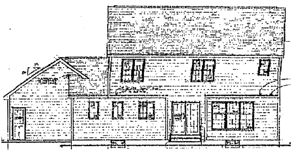 Colonial Southern Rear Elevation of Plan 93354