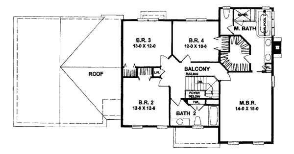 Colonial Southern Level Two of Plan 93369