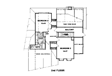 House Plan 93401 Second Level Plan