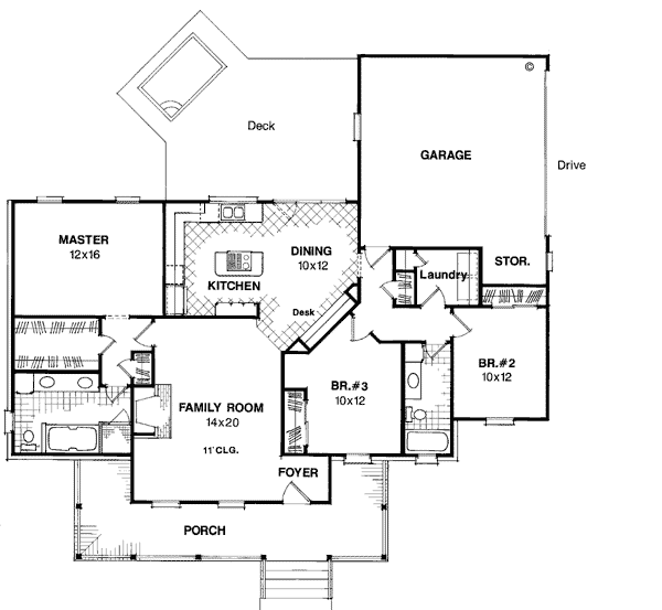 Country One-Story Level One of Plan 93419