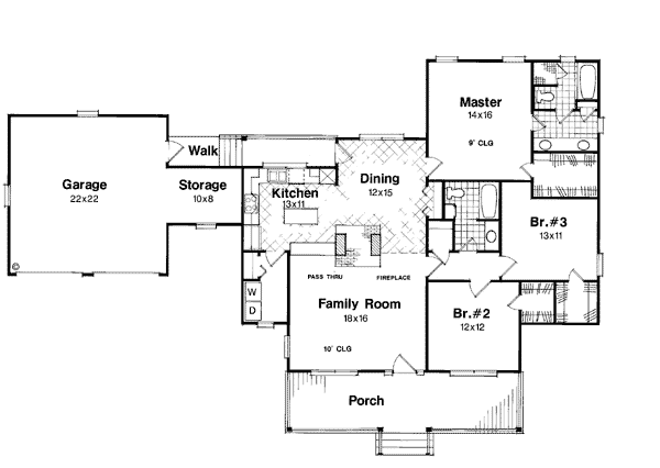 Country One-Story Level One of Plan 93426