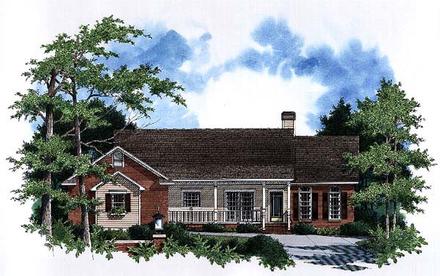 One-Story Ranch Elevation of Plan 93441