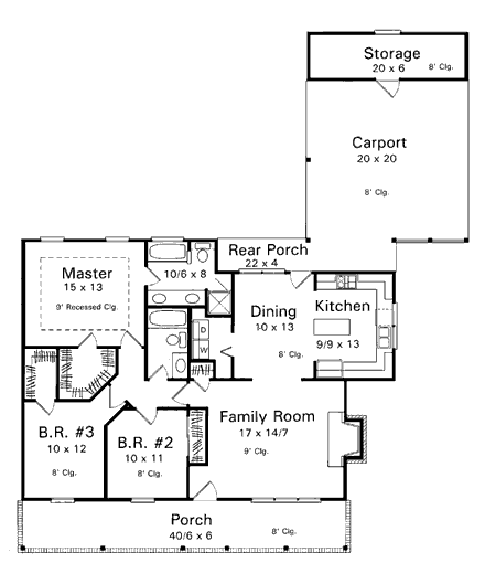 House Plan 93453 First Level Plan
