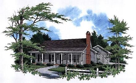 Cabin Country Elevation of Plan 93453