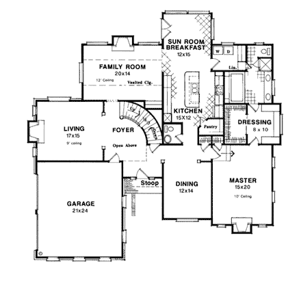 House Plan 93459 First Level Plan