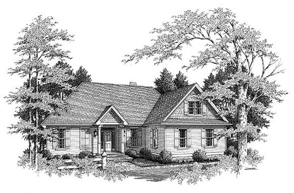 House Plan 93461 Elevation