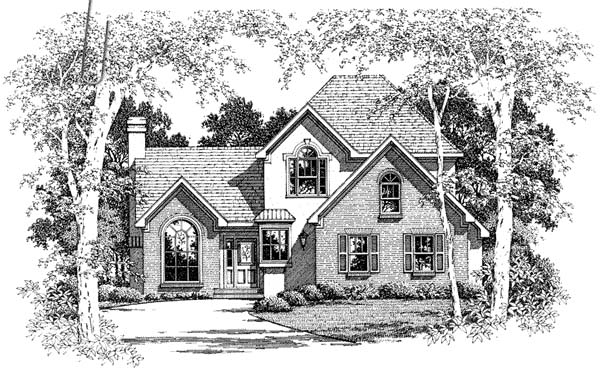 Plan 93463 | European Style with 3 Bed, 3 Bath, 2 Car Garage