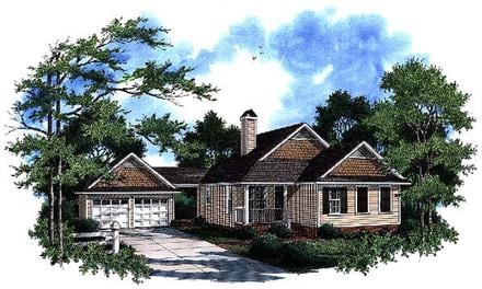 Bungalow Country One-Story Elevation of Plan 93470