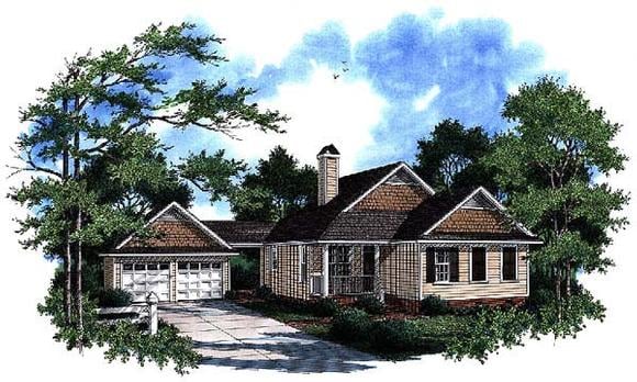 House Plan 93470 Elevation