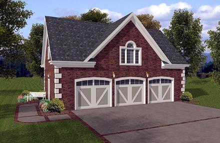 Garage Plan 93471 - 3 Car Garage Apartment Elevation