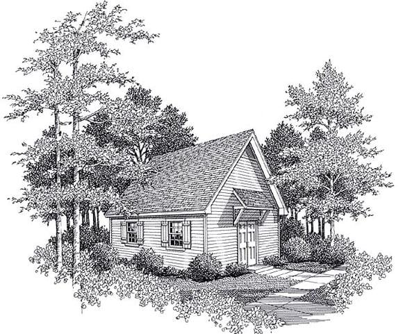 House Plan 93474 Elevation