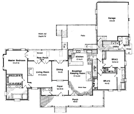 House Plan 93476 First Level Plan