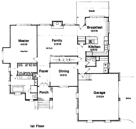 House Plan 93478 First Level Plan