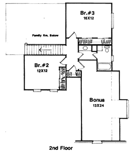 Traditional Tudor Level Two of Plan 93478