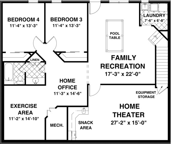  Lower Level of Plan 93480